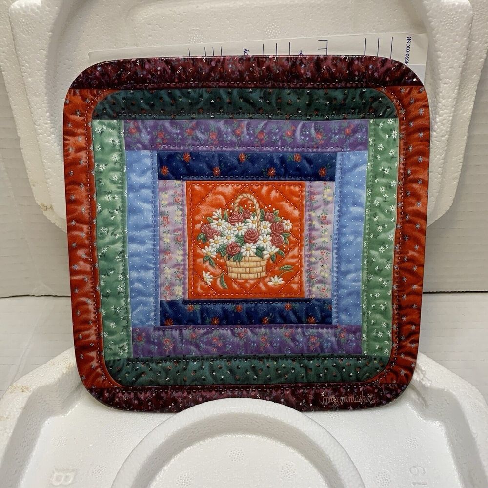 Bradford Exchange Mary Ann Lasher The Log‎ Cabin Quilt Pattern Porcelain Plate